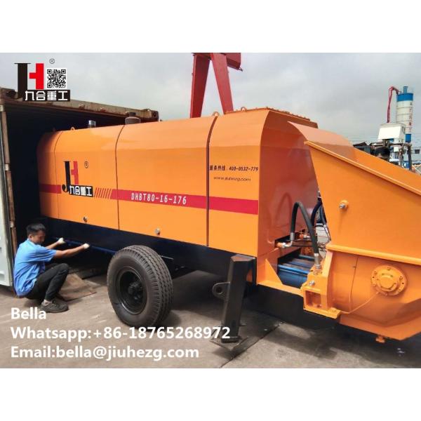 Trailer Mounted Concrete Pump Output 30-100m3/H With Diesel And Electric