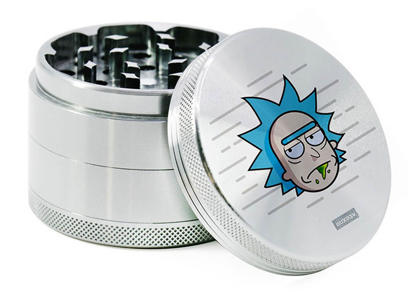 Four Layer Fancy Weed Grinder Aluminum Alloy Cartoon Anime Rick Morty Morty Smoker