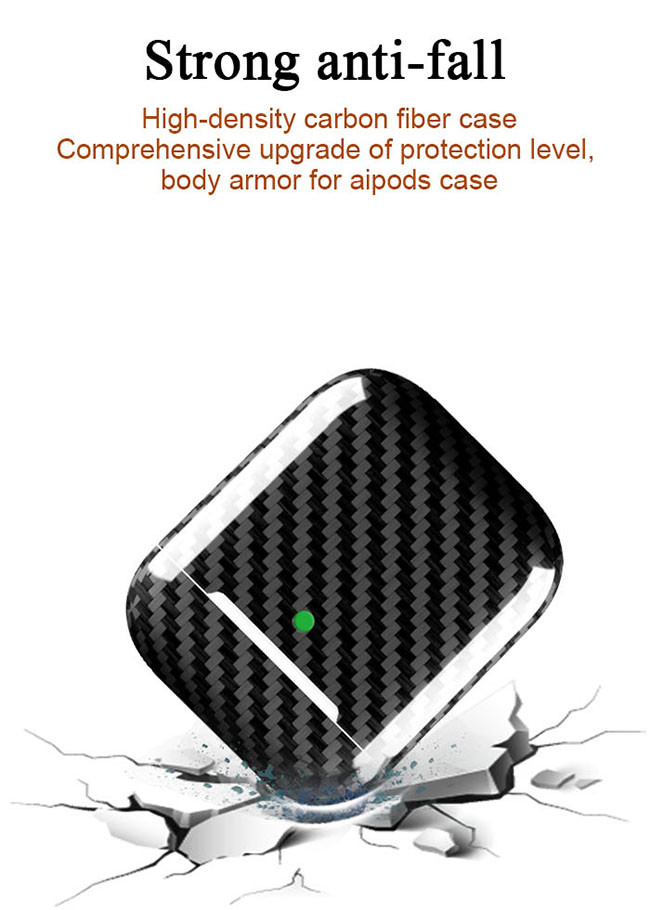 Wireless Charging Slim Carbon Fiber Airpods Case