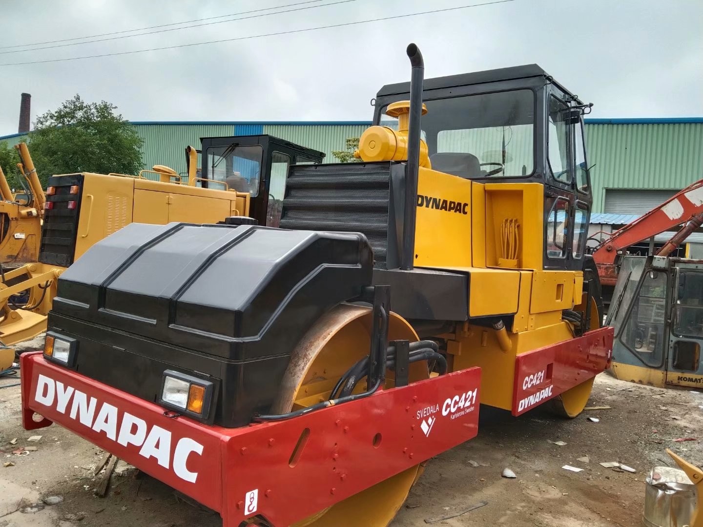 Dynapac CC421 Used Road Roller Double Drum Road Roller High Productivity Sweden