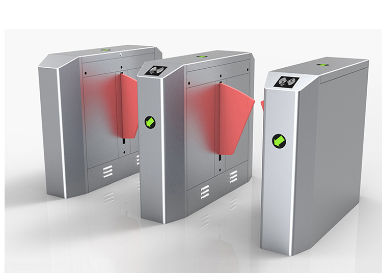 Waist Height Retractable 40W Stainless Steel Flap Turnstile 0.2s