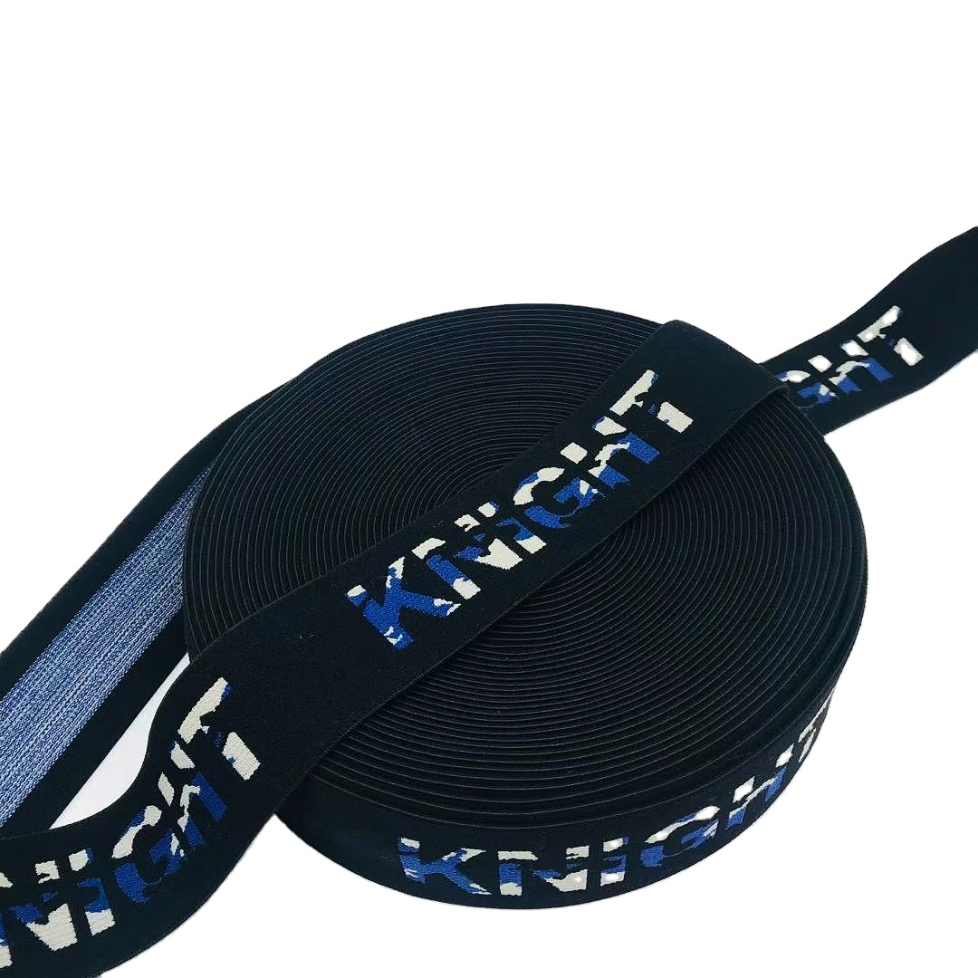 High quality 40mm Jacquard Elastic Bands Polyester Rubber Band Stretch Webbing