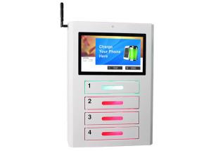 China Touch Screen Multiple Cell Phone Charging Station , Mobile Phone Charging Kiosk for iPhone / iPad /Android Devices on sale