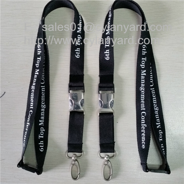 black lanyard with release buckle