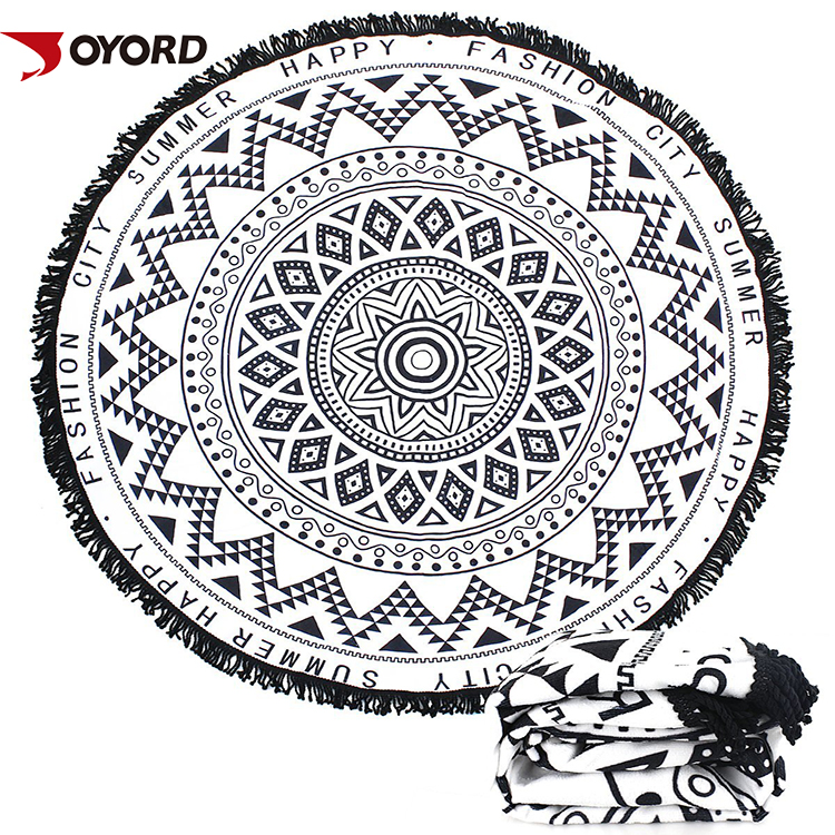Sand Free Sublimated Beach Towels High Color Fastness Breathable Portable