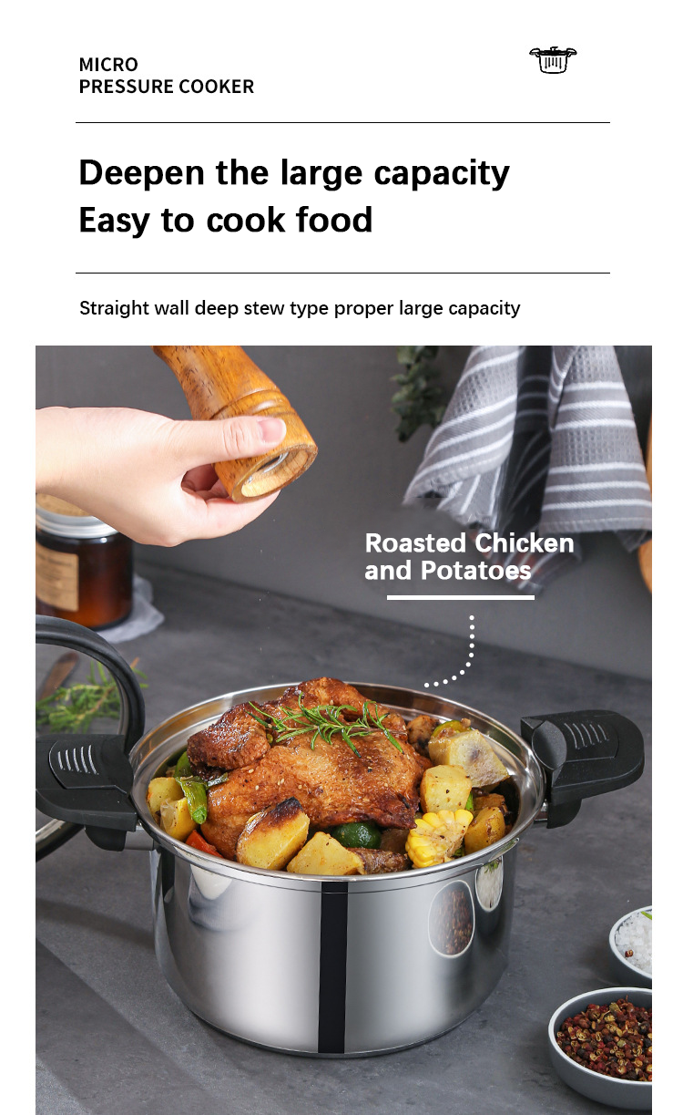 Custom Kitchen Pressure Cooker 24cm 304 Stainless Steel Pressure Cooker