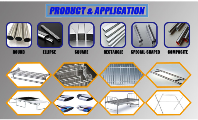 Thickness 0.4-2.5mm 38-114mm Stainless Steel Tube Mill Various Shapes