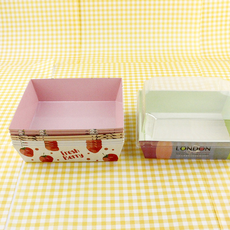 Biodegradable Bakery Packaging Box Bread Cake Kraft Paper Food Container