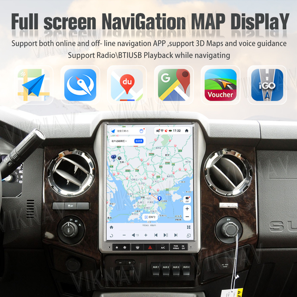 12.1'' Touch Screen 8core Android 13 Car Dvd Player For Ford F250/F350 2013-2014