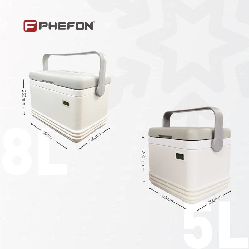 Phefon Portable Cooler Box 5L Camping Freezer Box With Rotating Handle