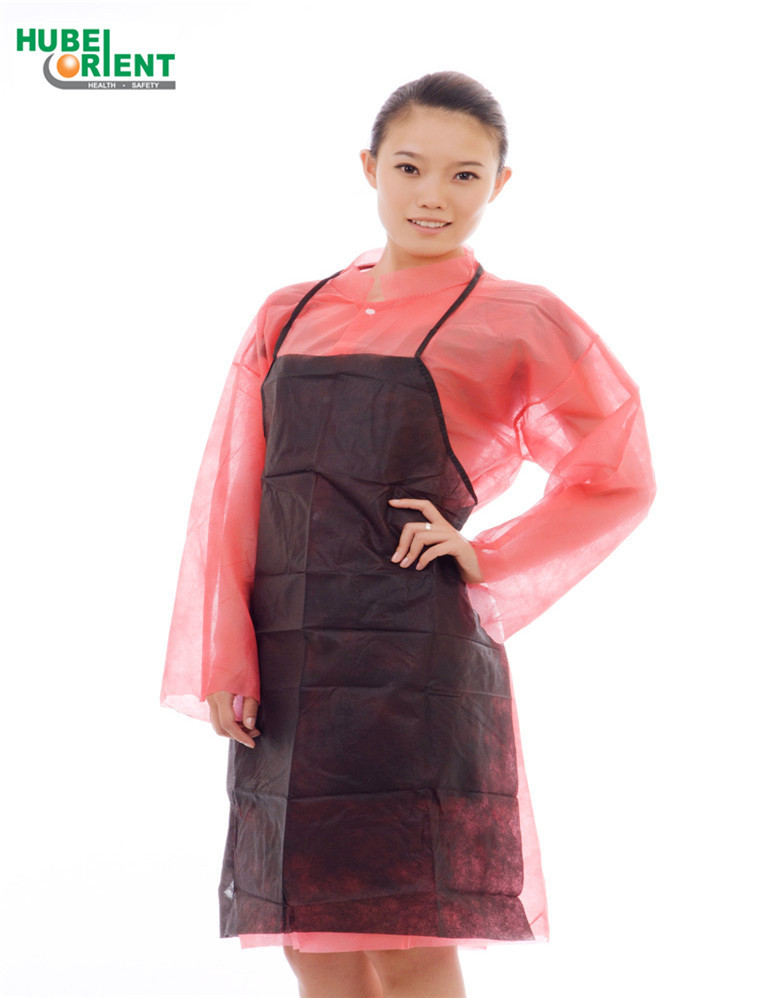 Disposable Polypropylene Nonwoven Apron With Thin Ties For Adults