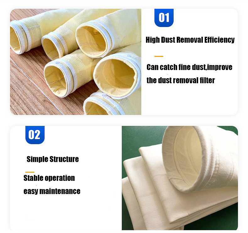 Pan Needle Felt Acrylic Filter Bag Polyester Industry Cement Dust Collector Bags