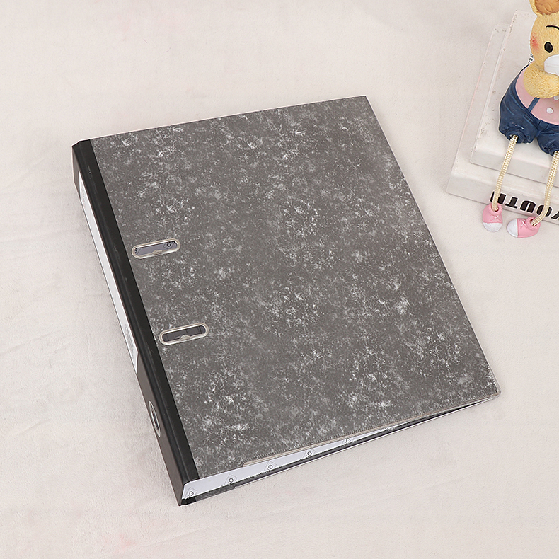 Office Stationery Hard Plastic File Folder with Marble Lever Arch and Customizable Logo
