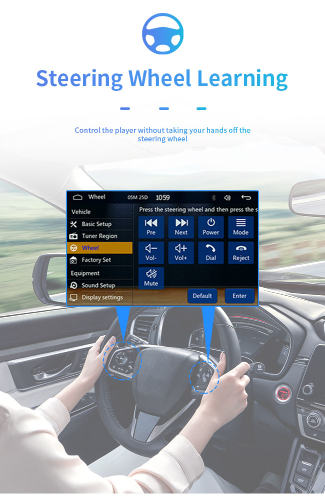 Bluetooth Music Android Car Mount Tablet 1 DIN 5 Inch Screen