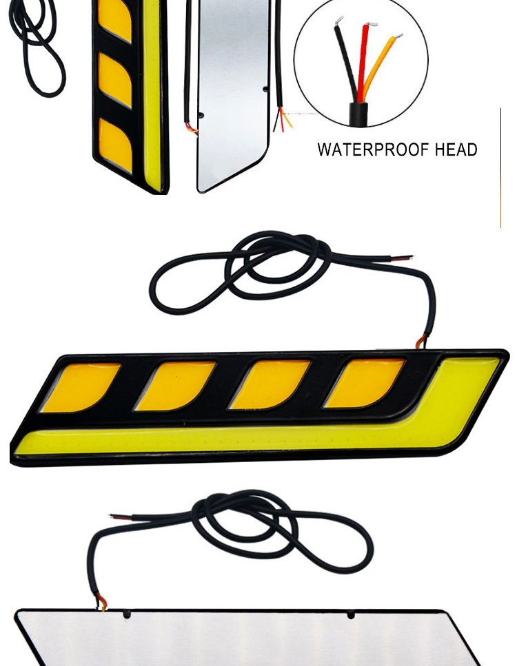 Two Color BMW Led Daytime Running Lights Aluminium Emergency Warning Strip Lamp Cob