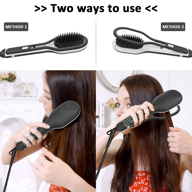 Electric Hot Hair Tool Straightener Brush With Clamp OEM ODM Service