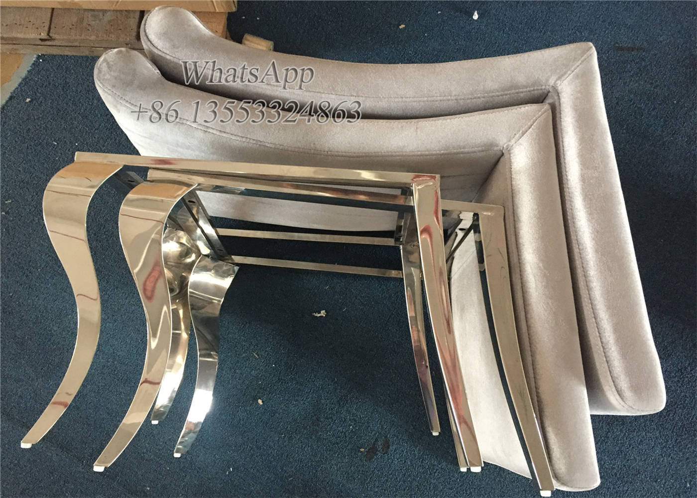 Glass Stainless Steel Dining Table Base Suppliers in Chinese Factory (YS-6)