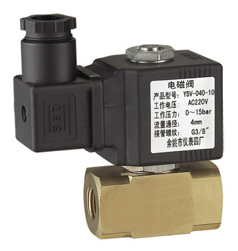 brass miniature solenoid valve direct acting normally closed NC half inch 1 / 2 " DC12V 24V