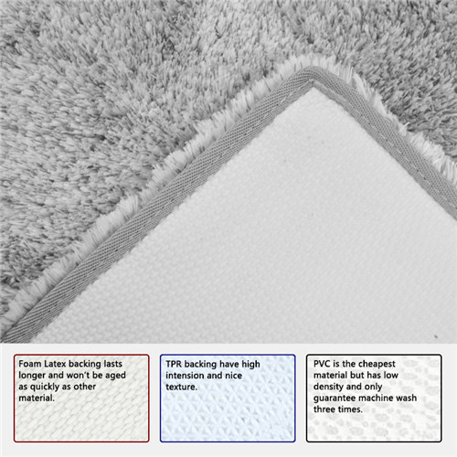 Washable 32" X 47" Super Soft Bath Mat Shaggy Bathroom Rug Sets