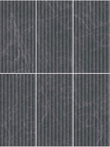 Arc 600x1200mm Dark Gray Matte Antique Exterior Curtain Background Wall Tile For Restaurant