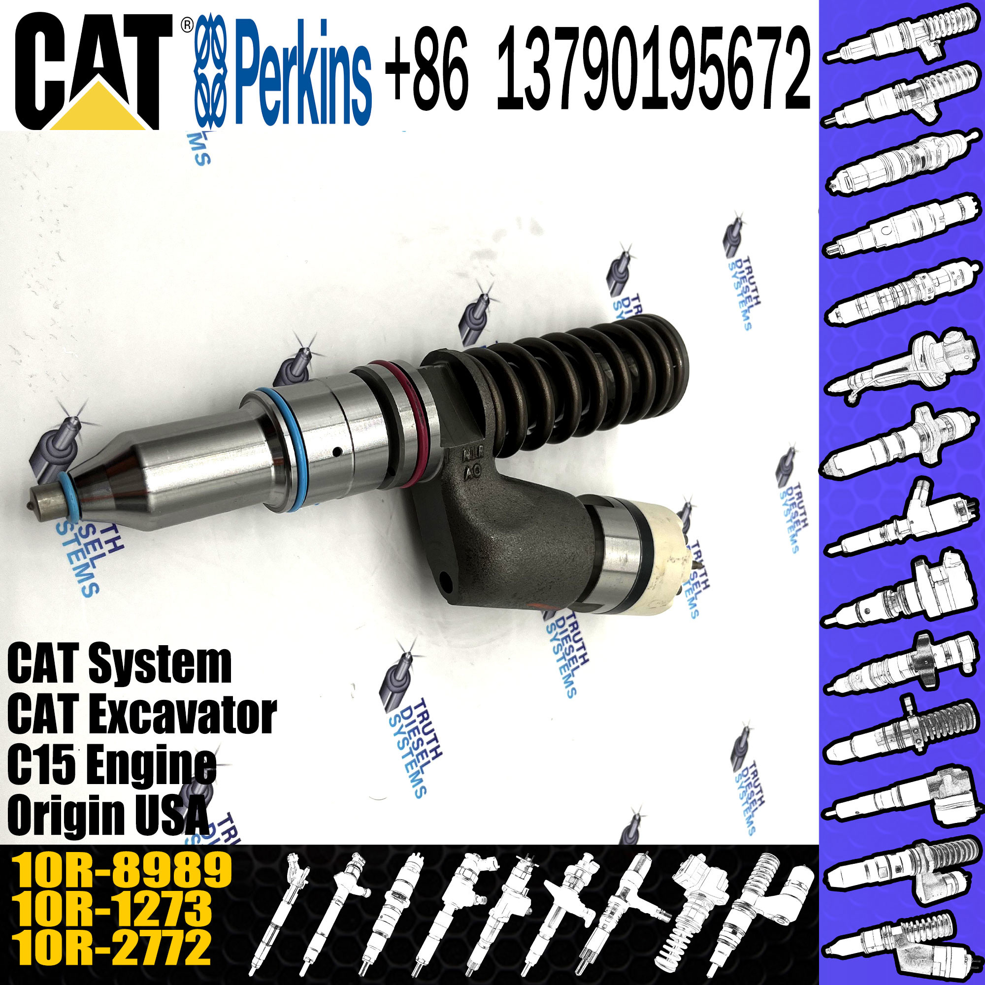 OEM C15 Detroit Diesel Injectors 10R8989 Cat Fuel Injectors
