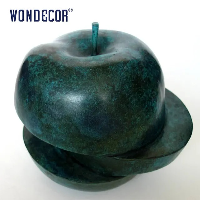 Large outdoor garden metal decoration abstract apple Bronze sculpture