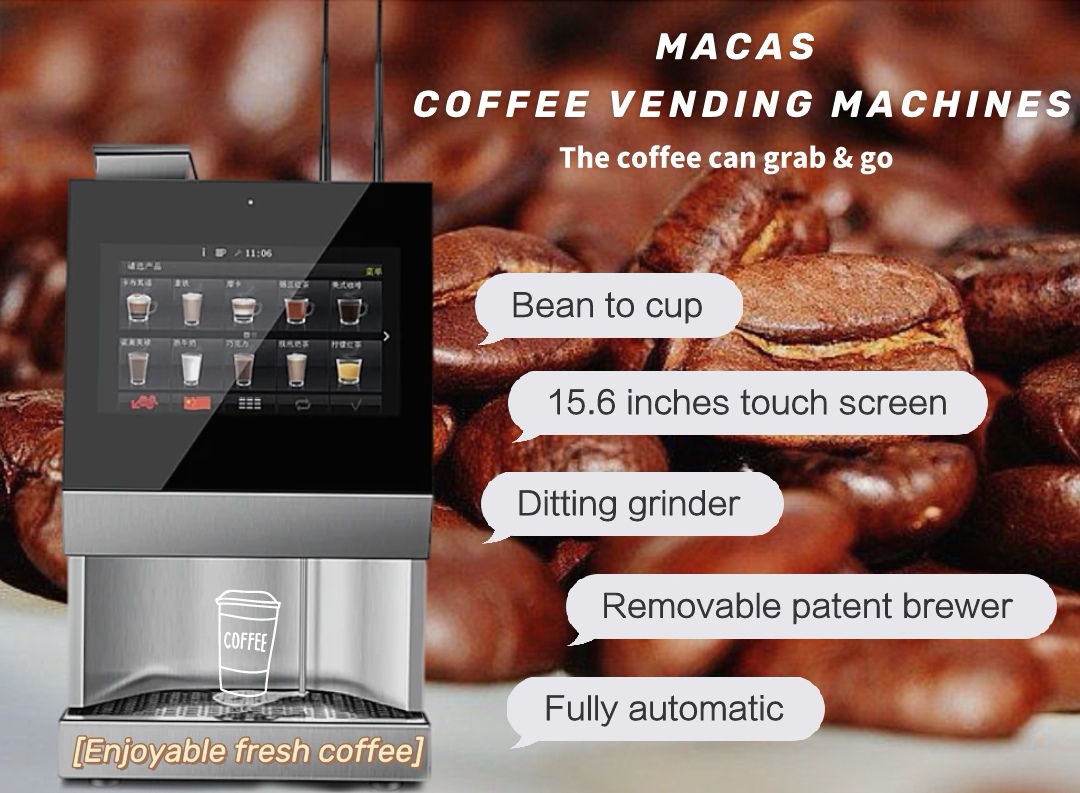Restaurant Smart Bean To Cup Coffee Vending Machine With Programmable Setting