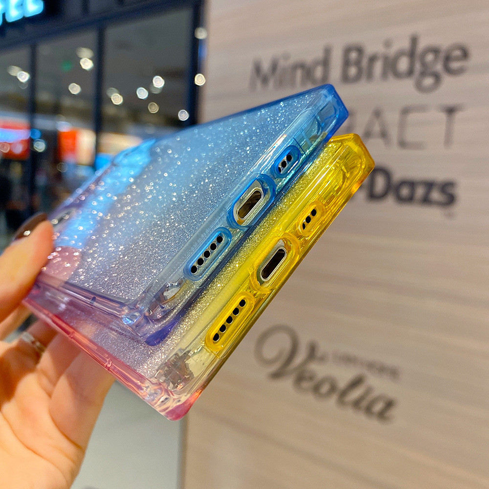 Gradient Color Shockproof Phone Cases L Square Shape Anti Fall For Iphone 11