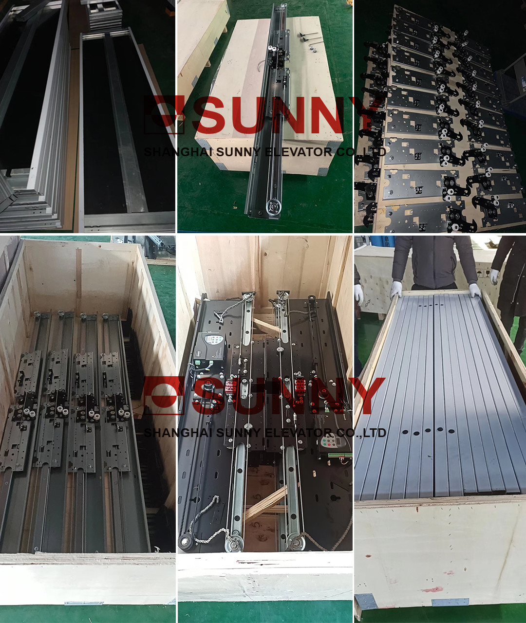 2- Leafs Center Opening Asynchronous Vvvf Door Operator Elevator Parts