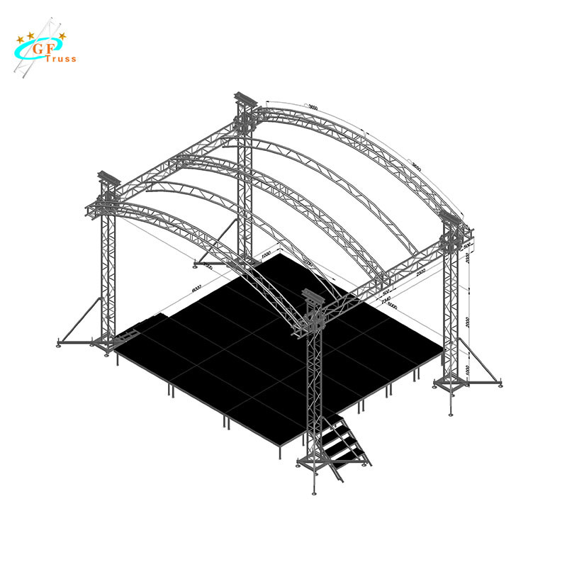 Exhibition Event 2m Curved Aluminum Roof Truss System