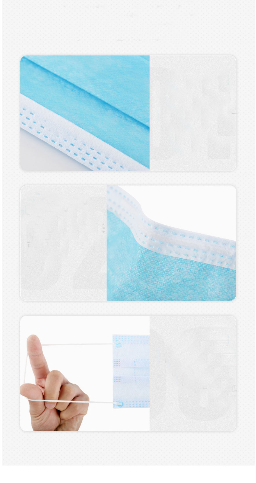 Disposable Earloop Face Mask Non Woven With High Bacterial Filtration Efficiency
