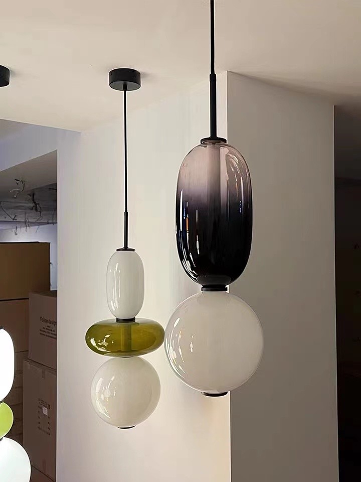 Personality Led Pendant Chandelier Light Glass Ceiling Kitchen Lights