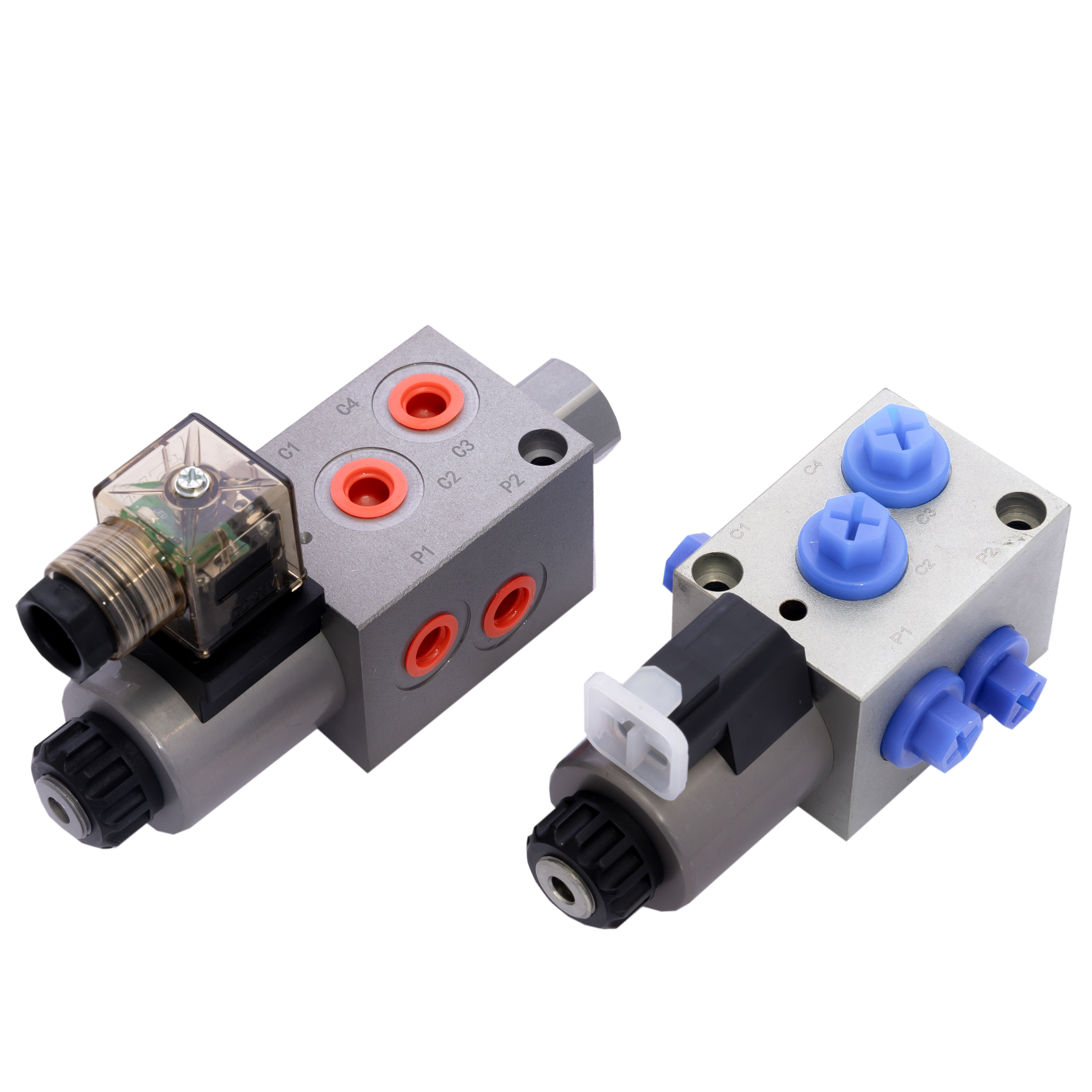 Industrial Hydraulic Solenoid Valve Two Position Six Way 12V 24V DC