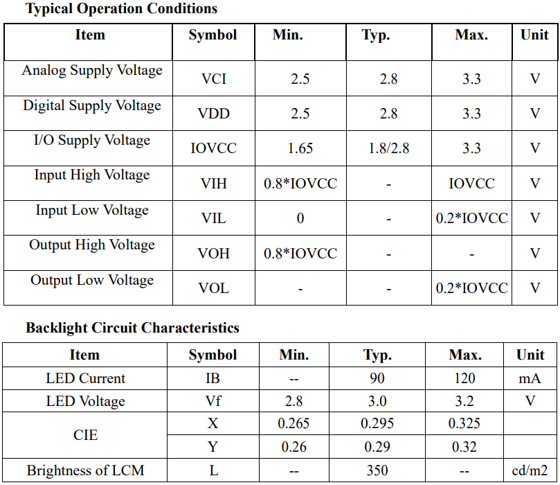 3.5 Inch 320x480 IPS TFT LCD Display MCU Custom Capacitive Touch Panel