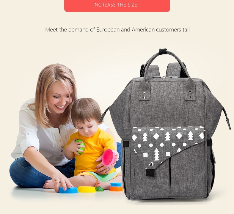 Fashion Waterproof Diaper Bags Mummy Maternity Nappy Changing Bag Large Capacity Travel Backpack drop shipping for Mom&Dad
