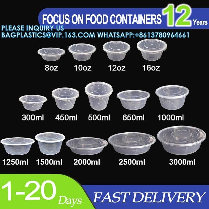 Custom 5 compartment 6 Compartment recyclable Bento Food Containers Take Away Disposable Plastic Lunch Bento Box