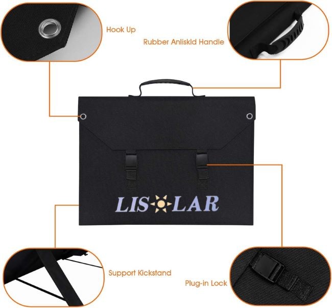 21W Solar Panel Handbag Portable Folding Backpack Power Charger