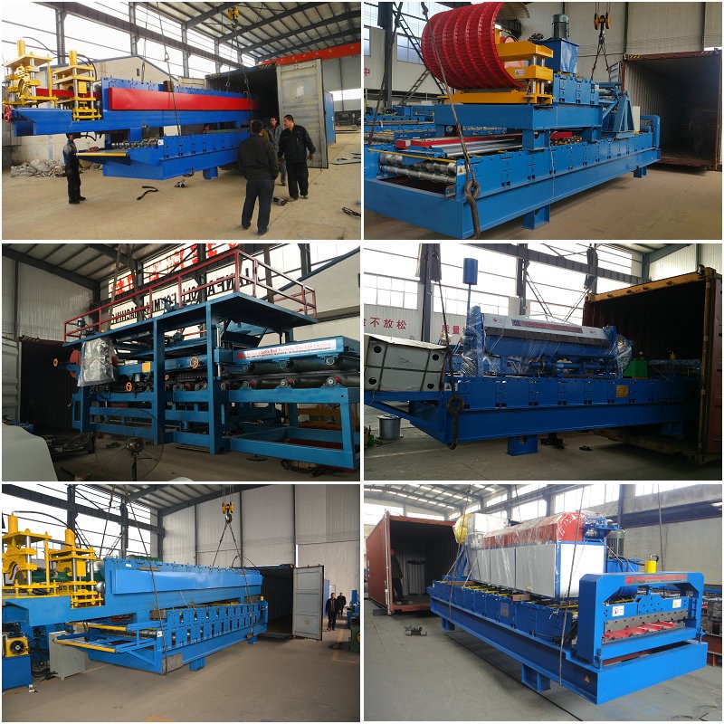 European Style Roof Panel Roll Forming Machine , Partial Arc Color Steel Roof Tile Downpipe Glazed Tile