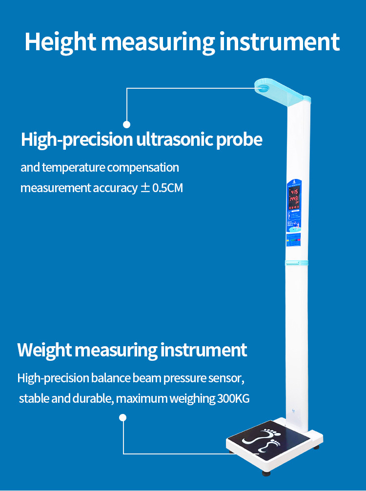 SH-200 Digital Weight and Height Measurement Scale Stainless Folded Digital Height and Weight Measuring Scale