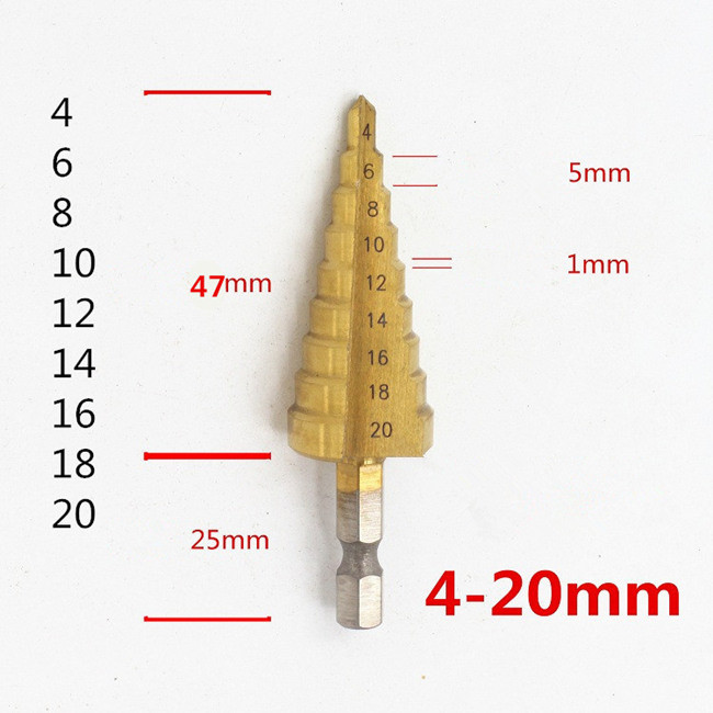 Hexagonal Shank Step Reamer Burring Cobalt Alloy Drill Bits For Hardened Steel