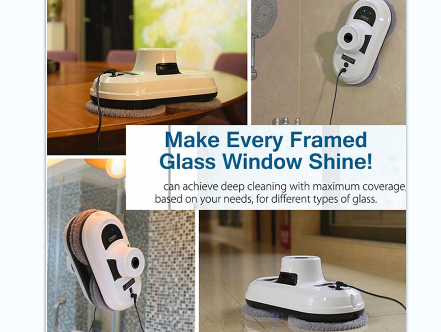90mm Thickness Vacuum Robot Window Cleaner 3000PA Strong Suction