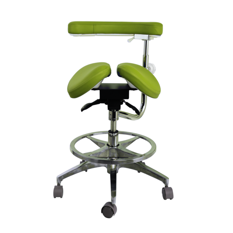 Luxury Design Dental Ajustable Assistant Chairs Micro Fiber Leather Dentist Saddle Stool