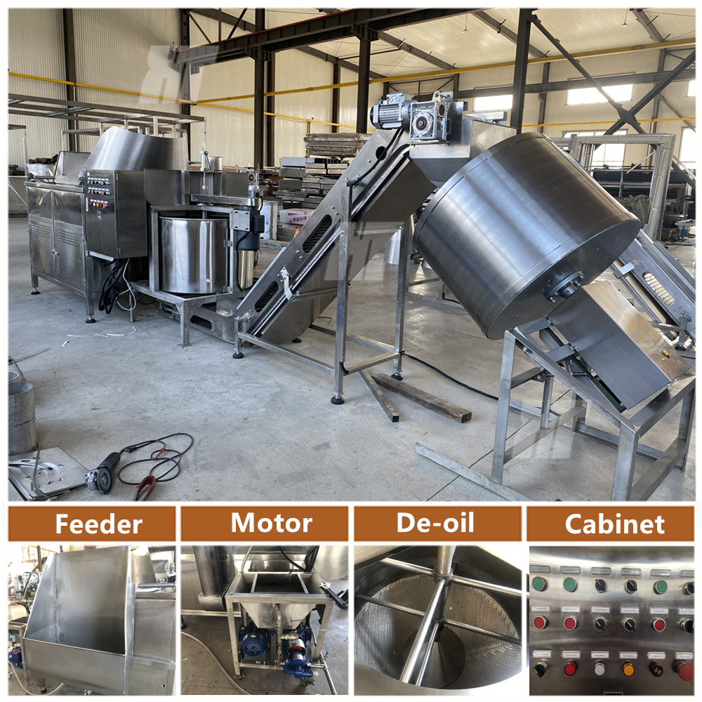 304 Stainless Steel Cashew Nut Frying Machine Peanut Batch Electric Fryer Machine
