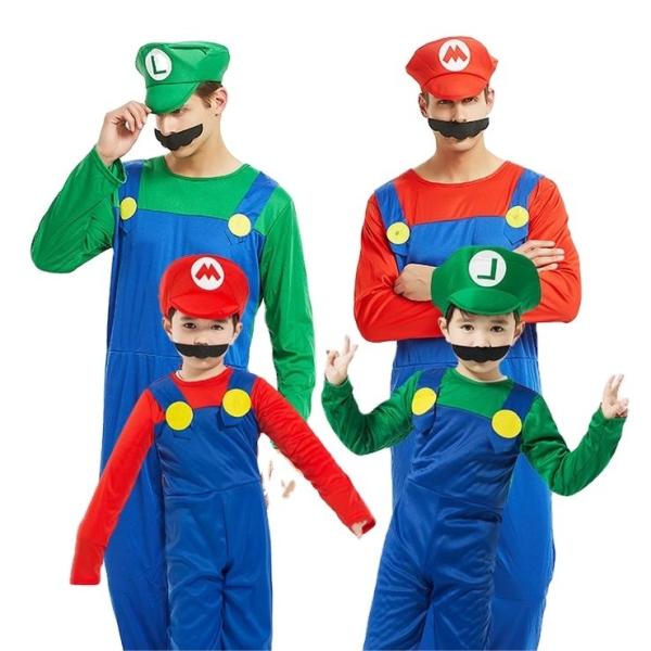 Stage Dancerwear SuperMario Onesie for Halloween Children and Adults Cosplay