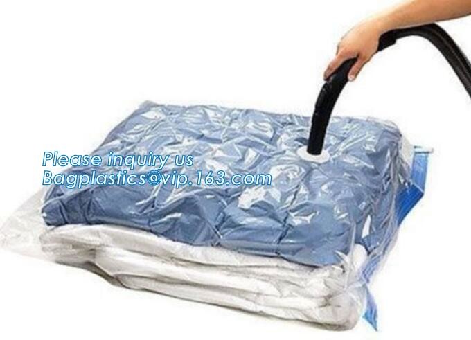 PA plastic clothes quilt space save zipper compression bags, space saver vacuum bag clothes, vaccum storage bags