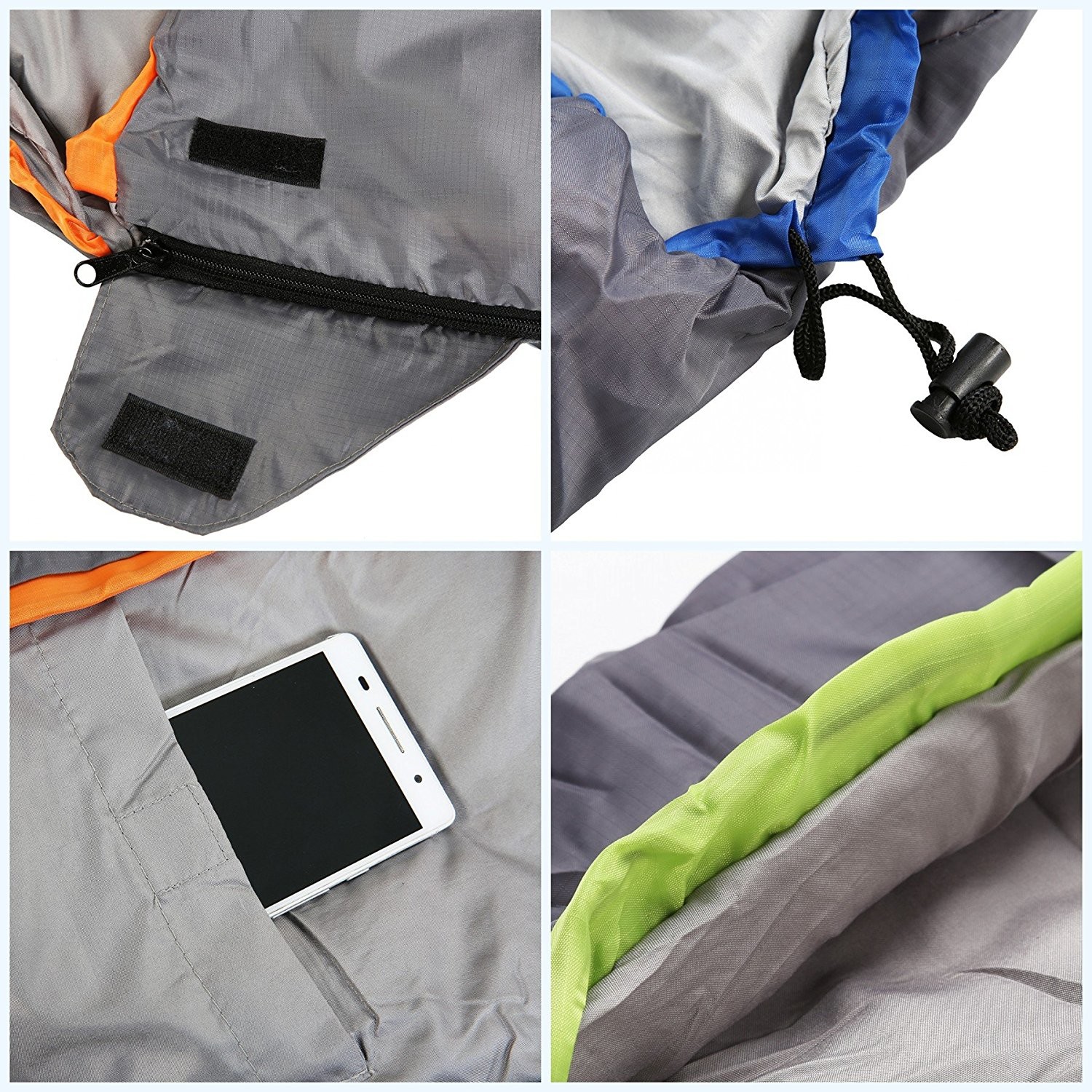 Elastic Cord Attachable Fibre Envelope Sleeping Bag