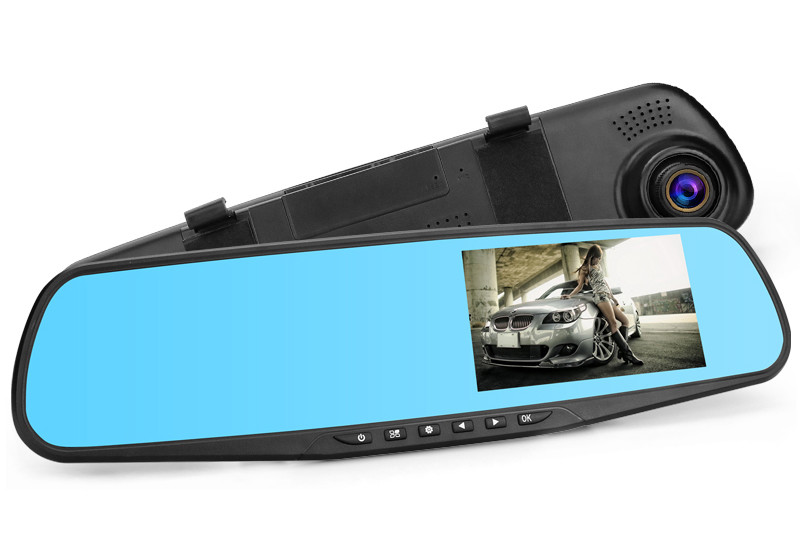 4.3" TFT LCD Screen Dual Record Parking Sensor DVR with Tracking Line and Voice Warning & Image Displaying 140 angle