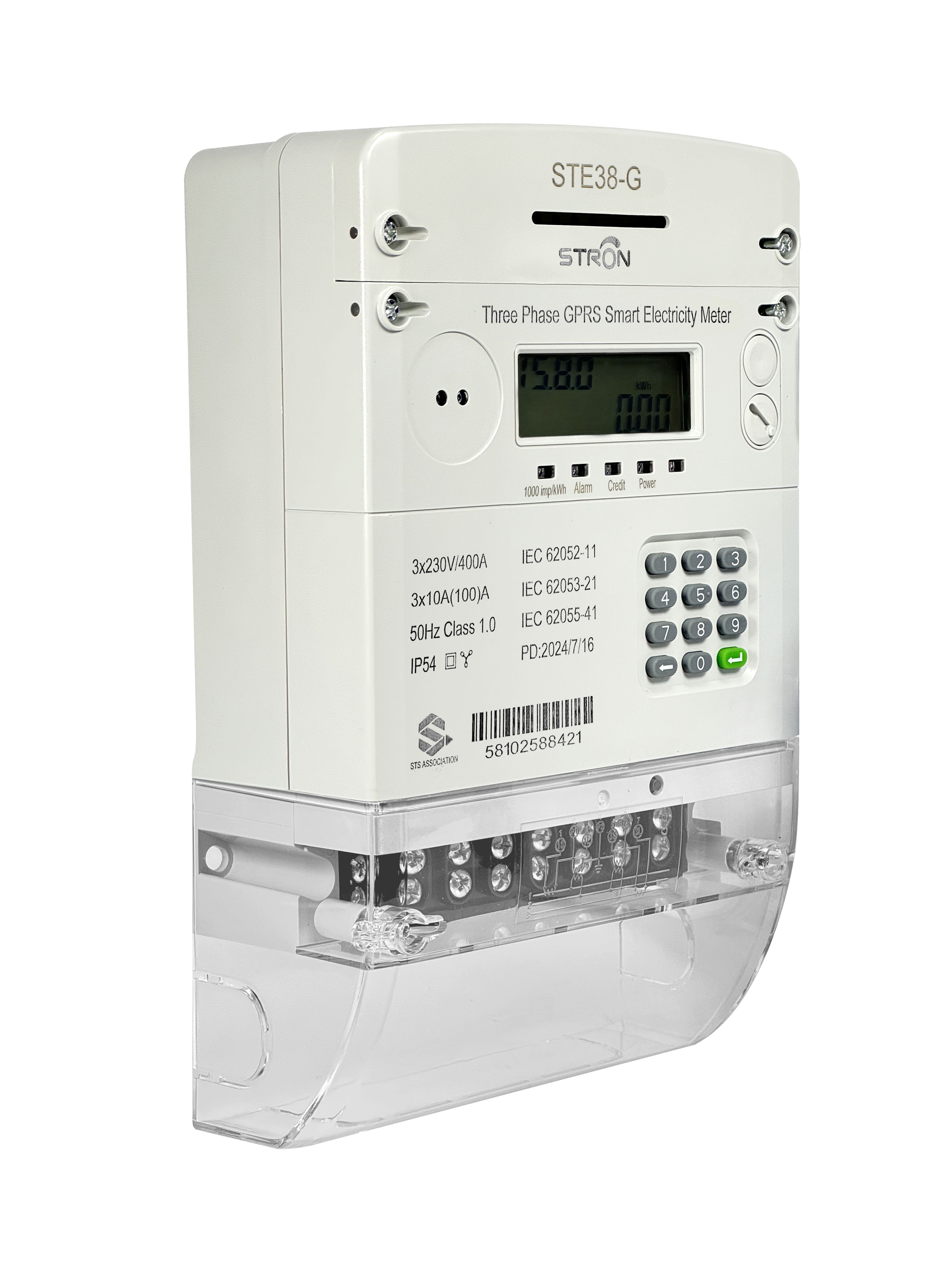 STS three-phase prepaid meter GPRS/GSM communication smart meter remote reading