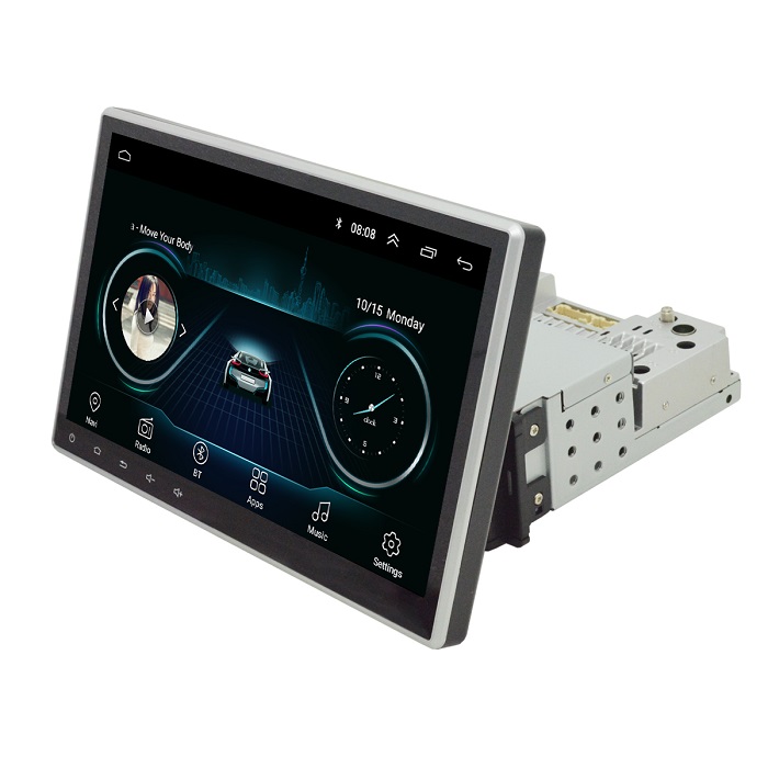 Rotatable Screen Single Din 10 inch Car DVD Player Autoradio Stereo GPS Navigation
