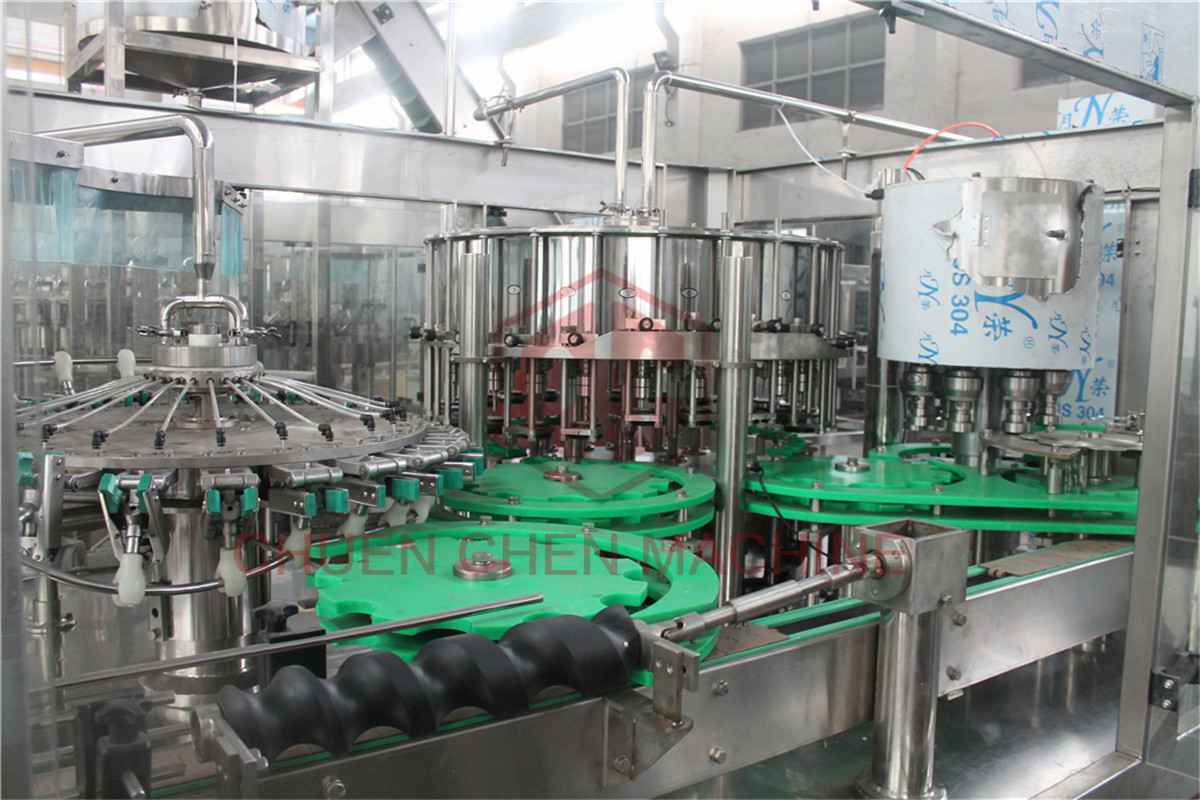 Apple Juice Tea Water Glass Bottle Filling Machine / Production Plant Long Life